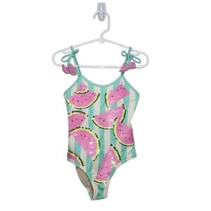 Girls Shade Critters Sequin Watermelon Swimsuit Sz 3T